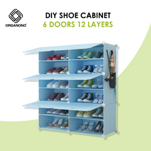 Load image into Gallery viewer, Organono Multi size DIY 2-30 Layers BLUE Shoe Organizer - Removable Layer