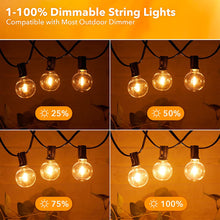 Load image into Gallery viewer, Organono Outdoor String Lights LED 10/20 Bulbs Waterproof Hanging Lights