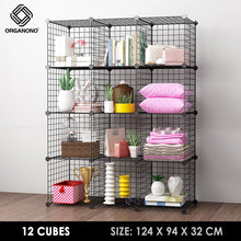 Load image into Gallery viewer, Organono DIY 3-20 Cube Metal Net Multipurpose Open Shelf Cabinet Organizer - 30cm