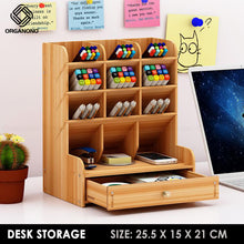 Load image into Gallery viewer, Organono DIY 12 Grids Wooden Desktop Organizer