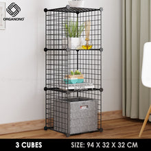 Load image into Gallery viewer, Organono DIY 3-20 Cube Metal Net Multipurpose Open Shelf Cabinet Organizer - 30cm