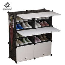 Load image into Gallery viewer, Organono DIY 4-30 Layers BLACK Shoe Organizer - Removable Layer