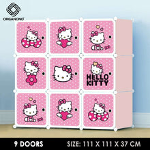 Load image into Gallery viewer, Organono DIY 3-16 Doors Multipurpose KITTY Wardrobe Organizer Stackable Cabinet with Hanging Pole & Shoe Rack