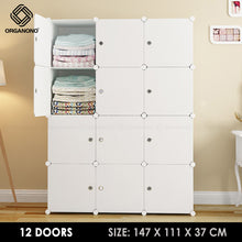 Load image into Gallery viewer, Organono DIY 6-20 Doors Multipurpose Cube Organizer Stackable Cabinet