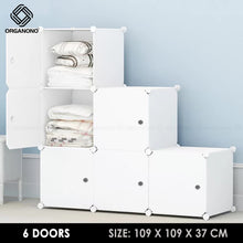 Load image into Gallery viewer, Organono DIY 6-20 Doors Multipurpose Cube Organizer Stackable Cabinet
