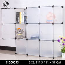 Load image into Gallery viewer, Organono DIY 6-20 Doors Multipurpose Cube Organizer Stackable Cabinet