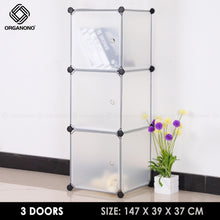 Load image into Gallery viewer, Organono DIY 3-4 Doors Multipurpose Cube Organizer Stackable Cabinet