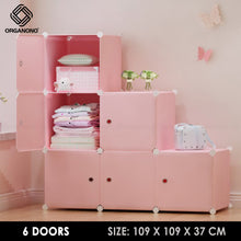Load image into Gallery viewer, Organono DIY 6-20 Doors Multipurpose Cube Organizer Stackable Cabinet