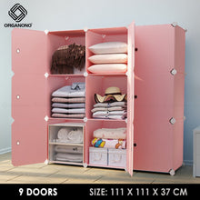 Load image into Gallery viewer, Organono DIY 6-20 Doors Multipurpose Cube Organizer Stackable Cabinet