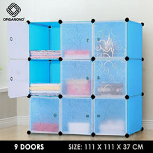 Load image into Gallery viewer, Organono DIY 6-20 Doors Multipurpose Cube Organizer Stackable Cabinet