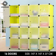 Load image into Gallery viewer, Organono DIY 6-20 Doors Multipurpose Cube Organizer Stackable Cabinet