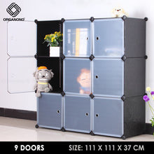 Load image into Gallery viewer, Organono DIY 6-20 Doors Multipurpose Cube Organizer Stackable Cabinet
