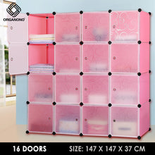 Load image into Gallery viewer, Organono DIY 6-20 Doors Multipurpose Cube Organizer Stackable Cabinet