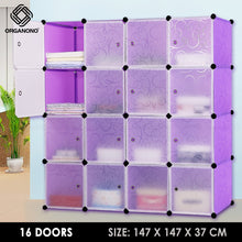 Load image into Gallery viewer, Organono DIY 6-20 Doors Multipurpose Cube Organizer Stackable Cabinet