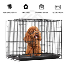 Load image into Gallery viewer, Organono Metal Foldable Portable Pet Cage with Poop Tray