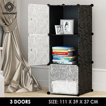 Load image into Gallery viewer, Organono DIY 3-4 Doors Multipurpose Cube Organizer Stackable Cabinet