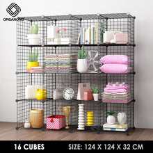 Load image into Gallery viewer, Organono DIY 3-20 Cube Metal Net Multipurpose Open Shelf Cabinet Organizer - 30cm