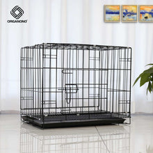 Load image into Gallery viewer, Organono Metal Foldable Portable Pet Cage with Poop Tray