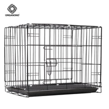 Load image into Gallery viewer, Organono Metal Foldable Portable Pet Cage with Poop Tray