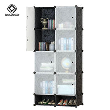 Load image into Gallery viewer, Organono DIY 6-16 Doors Multipurpose Cube Organizer Stackable Cabinet with Shoe Rack