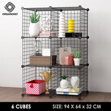 Load image into Gallery viewer, Organono DIY 3-20 Cube Metal Net Multipurpose Open Shelf Cabinet Organizer - 30cm