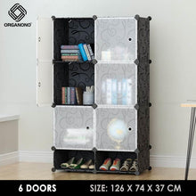 Load image into Gallery viewer, Organono DIY 6-16 Doors Multipurpose Cube Organizer Stackable Cabinet with Shoe Rack