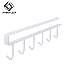 Load image into Gallery viewer, Organono Multipurpose 6 Row Cabinet Space Saver Hook