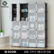 Load image into Gallery viewer, Organono DIY 6-20 Doors Multipurpose Cube Organizer Stackable Cabinet
