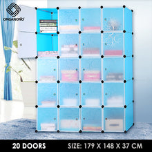 Load image into Gallery viewer, Organono DIY 6-20 Doors Multipurpose Cube Organizer Stackable Cabinet