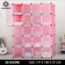 Load image into Gallery viewer, Organono DIY 6-20 Doors Multipurpose Cube Organizer Stackable Cabinet