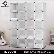 Load image into Gallery viewer, Organono DIY 6-20 Doors Multipurpose Cube Organizer Stackable Cabinet