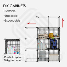 Load image into Gallery viewer, Organono DIY 3-20 Cube Metal Net Multipurpose Open Shelf Cabinet Organizer - 30cm