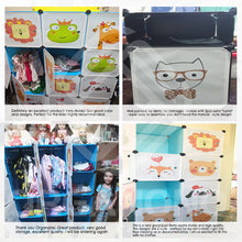 Load image into Gallery viewer, Organono DIY 2-5 Doors Multipurpose Cube Organizer Stackable Cabinet