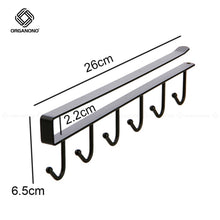 Load image into Gallery viewer, Organono Multipurpose 6 Row Cabinet Space Saver Hook