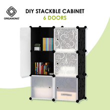Load image into Gallery viewer, Organono DIY 4-8 Doors Multipurpose Cube Organizer Stackable Cabinet
