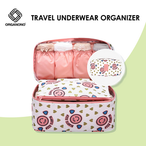 Organono Travel Pouch Underwear Bra Panty Brief Socks Clothes Organizer with Handle
