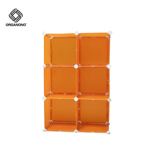 Organono DIY 6 Doors Cube Space Saver Storage Cabinet - 30 x 30 cm