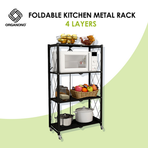 Organono Foldable 4 Layers Kitchen Metal Rack