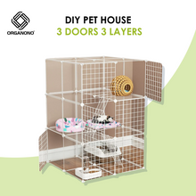 Load image into Gallery viewer, Organono DIY 2-4 Layer ALL CLEAR Panel Stackable Pet House with Roof - 35cm
