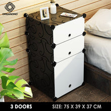 Load image into Gallery viewer, Organono DIY 1-3 Doors Multipurpose Bedside Cabinet Stackable Organizer
