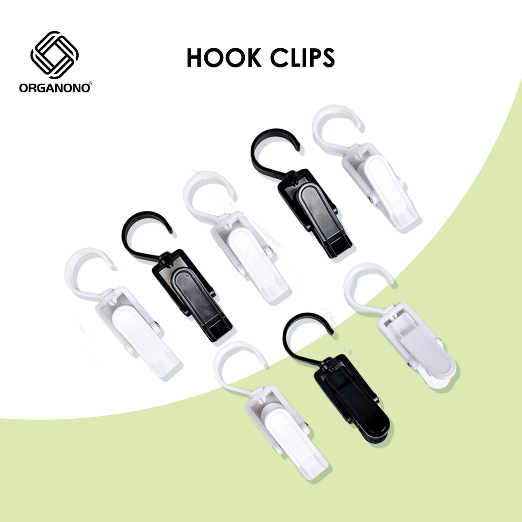 Organono 10PCS Hook Clips for Laundry, Clothes. Curtains and Accessories Hats, Towel, Socks