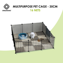 Load image into Gallery viewer, Organono DIY 6-24 Steel Net Multipurpose Pet Cage Stackable Play Pen - 35cm
