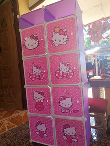 Organono BUY 1 TAKE 1 DIY Hello Kitty Stackable Cabinet with Hanging Pole