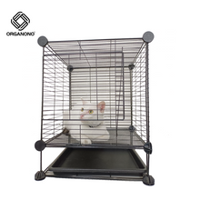 Load image into Gallery viewer, DIY Small Hamster Pet Dog Cat  Squirrel Cage Golden Bear Hamster Nest Expandable Stackable Play Pen with Poop Tray Multipurpose Kitten Space Saving Crate Combination Set
