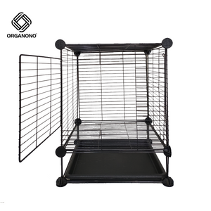 DIY Small Hamster Pet Dog Cat  Squirrel Cage Golden Bear Hamster Nest Expandable Stackable Play Pen with Poop Tray Multipurpose Kitten Space Saving Crate Combination Set