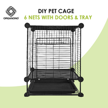 Load image into Gallery viewer, DIY Small Hamster Pet Dog Cat  Squirrel Cage Golden Bear Hamster Nest Expandable Stackable Play Pen with Poop Tray Multipurpose Kitten Space Saving Crate Combination Set
