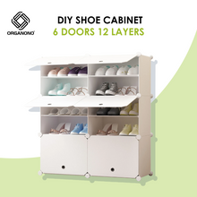 Load image into Gallery viewer, Organono DIY 2-30 Layers ALL WHITE Shoe Organizer - Removable Layer

