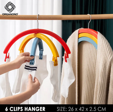 Load image into Gallery viewer, Organono High Quality 6-Clips Rainbow Hanger

