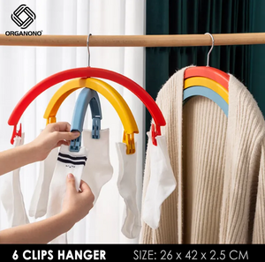 Organono High Quality 6-Clips Rainbow Hanger