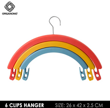 Load image into Gallery viewer, Organono High Quality 6-Clips Rainbow Hanger
